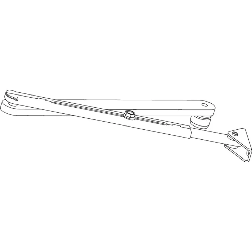 GEZE Gestänge ECturn, f. GEZE ECturn, weiß 9016 Leibungstiefe 90-200 mm