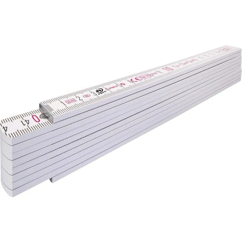 Gliedermaßstab Buche 2 m x 16 mm weiß Typ 1407