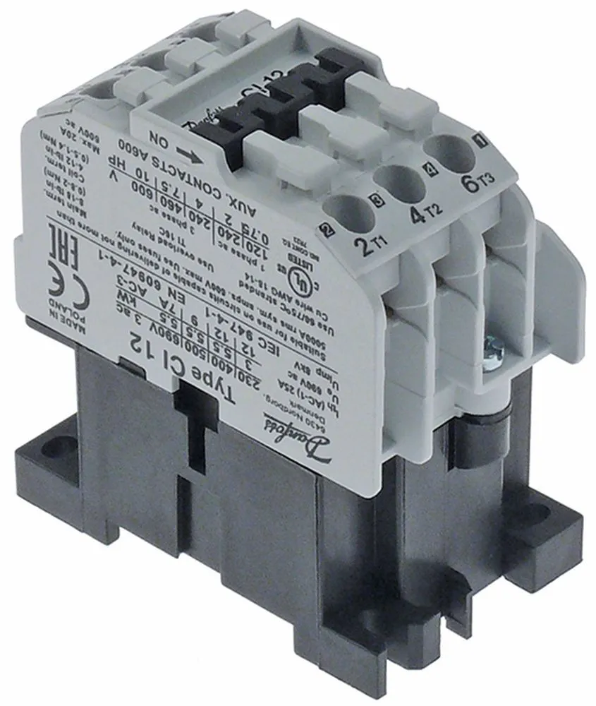 Wexiödisk Leistungsschütz CI 12 Schraubanschluss Hauptkontakte 3NO 25A