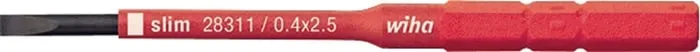 Wechselkl.SlimBit electric Schlitz 2,5x75mm VDE isol.WIHA
