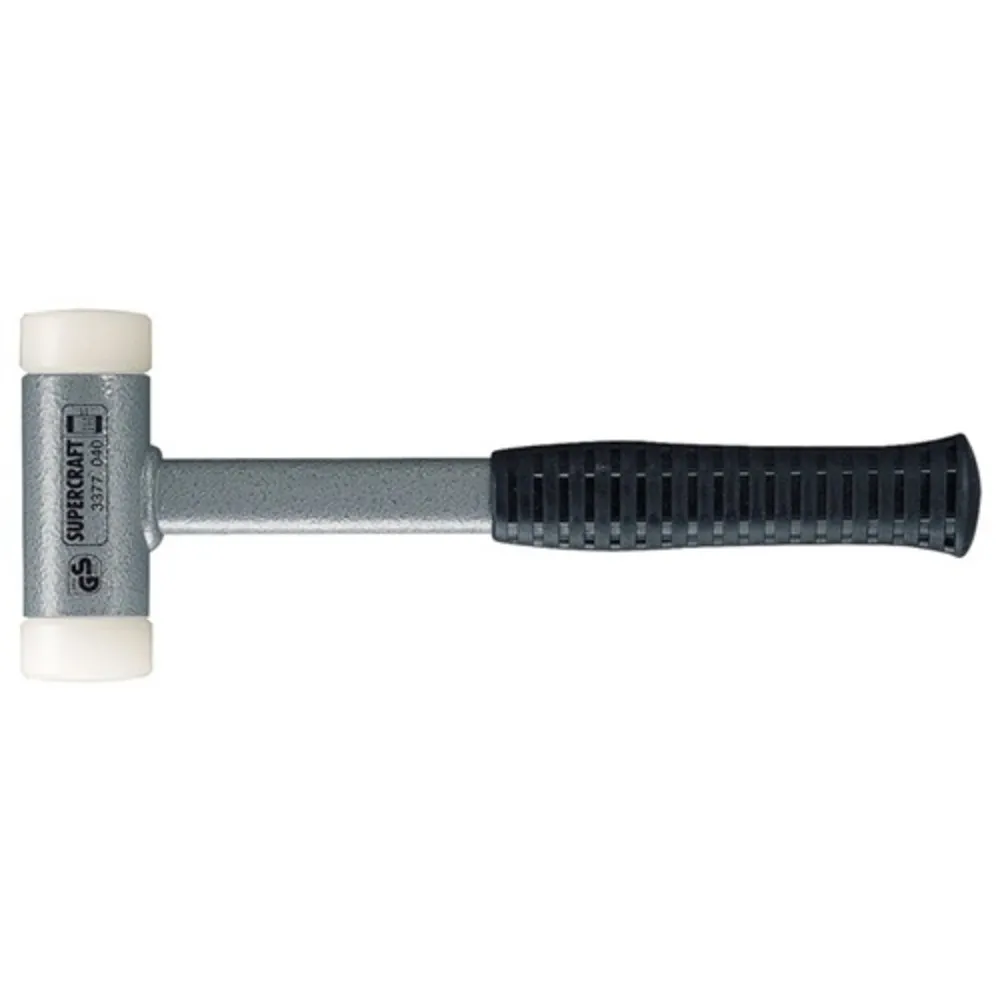 Schonhammer SUPERCRAFT L.295mm Kopf-D.35mm rückschlagfrei hart Nyl. weiß HALDER