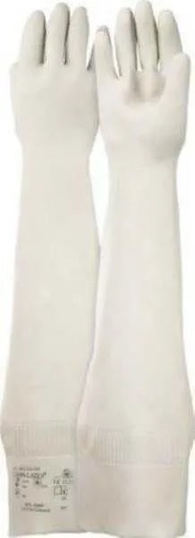 Honeywell Chemikalienschutzhandschuh Combi Latex 575 bis 625mm lang Größe 9 weiß beige