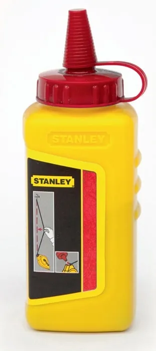 Schlagschnurkreide 225g rot wasserfest,schwer löslich Ku.-Flasche STANLEY VE: 12St.