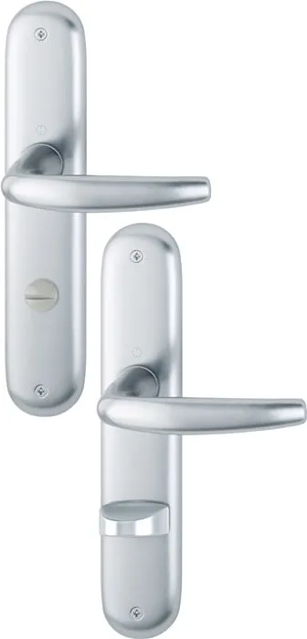 Langschildgarnitur Atlanta 1530/273P Alu.F1 SK/OL 78mm DIN L/R HOPPE