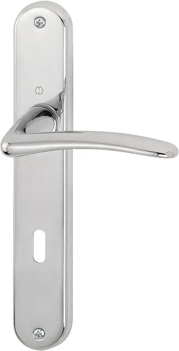 Langschildgarnitur Istanbul M171/332P MS F49 OB 72mm DIN L/R HOPPE