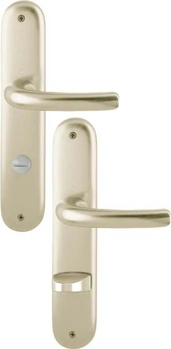 Langschildgarnitur Tôkyô 1710/273P Alu.F2 SK/OL 78mm DIN L/R HOPPE