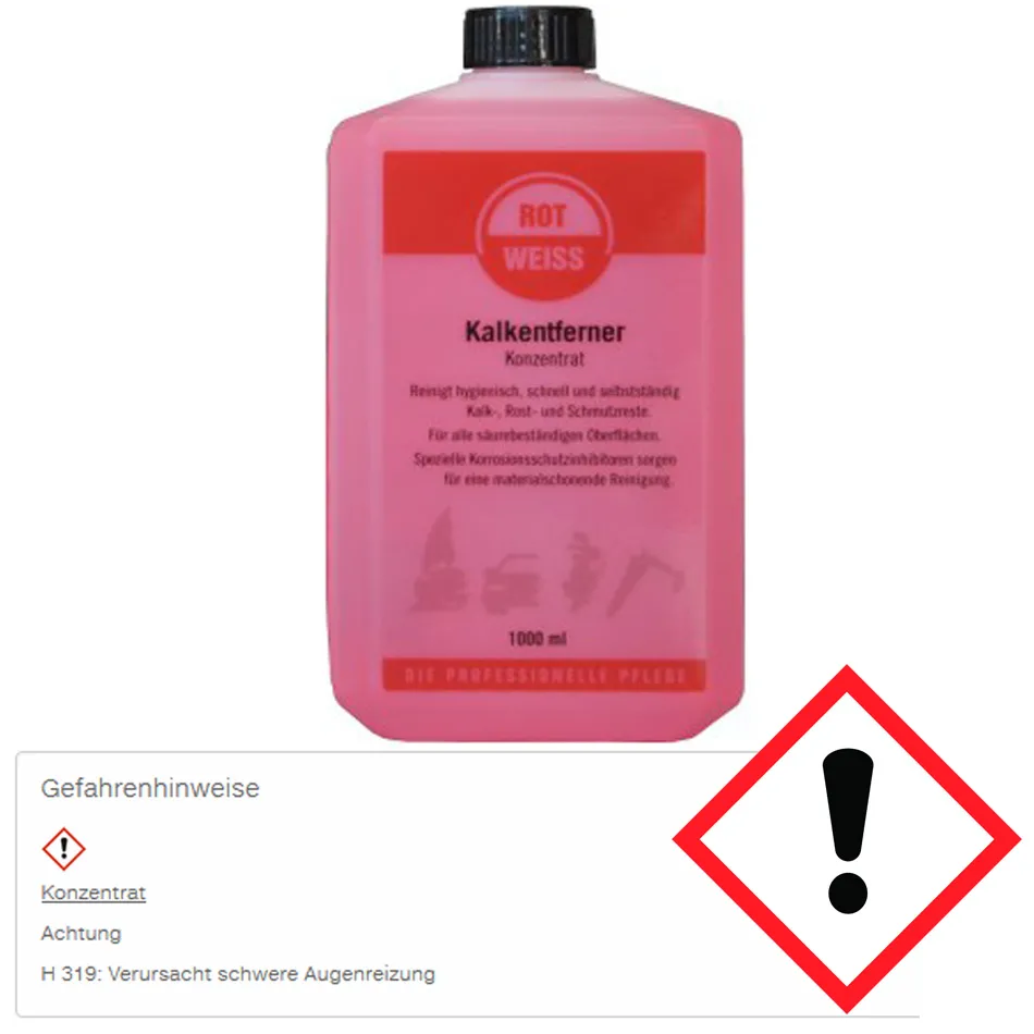 ROTWEISS Kalkentferner Konzentrat 1000 ml 7710