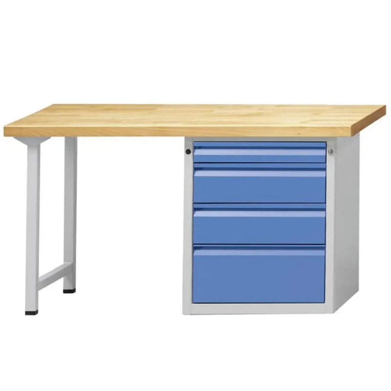 Kombiwerkbank E 1500 mm Modell 807 E- RAL 7035 / RAL 5012