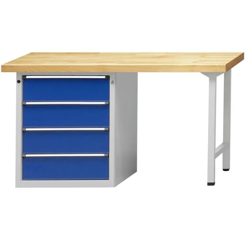 Kombiwerkbank V/T 1500 mm Modell 808 V RAL 7035 / RAL 5010