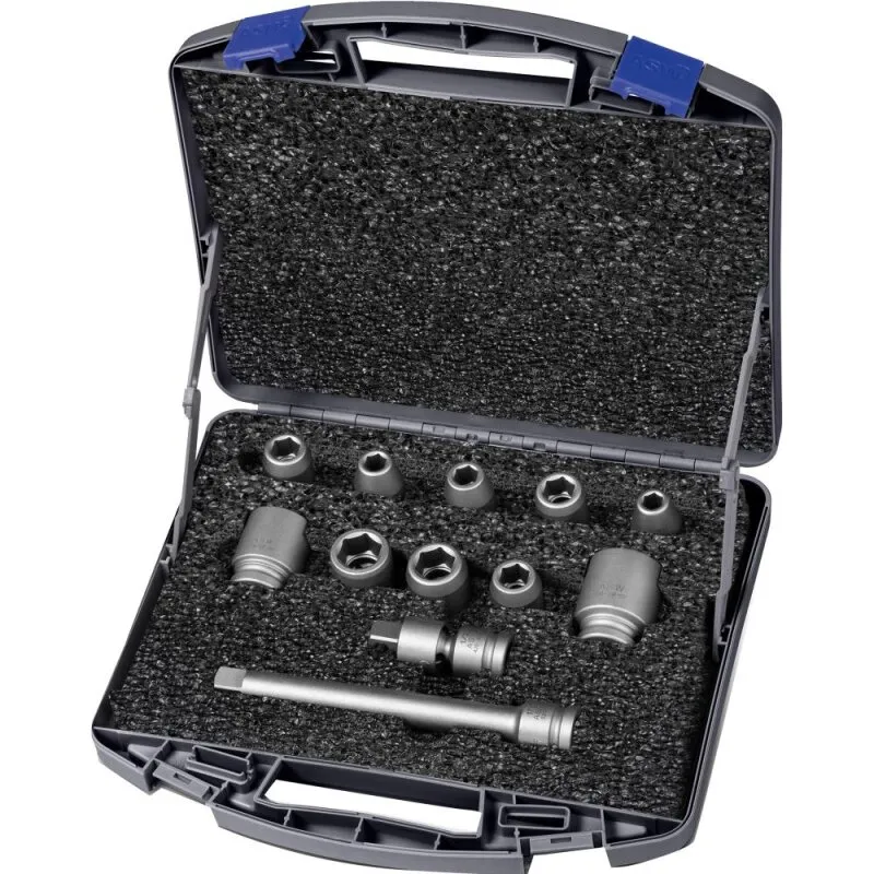 Kraft- Steckschlüssel-Satz 1/2" 12-teilig ASW