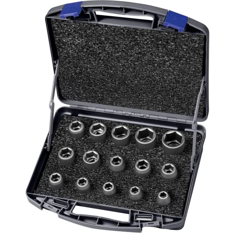 Kraft- Steckschlüssel-Satz 1/2" 15-teilig ASW