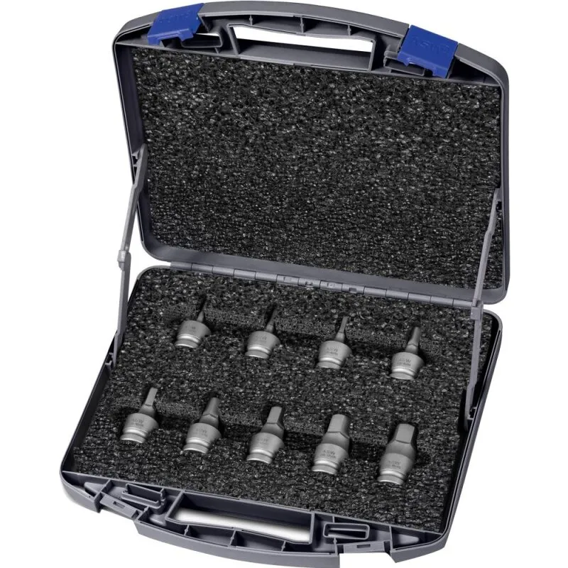 Kraft- Steckschlüssel-Satz 1/2" 9-teilig ASW