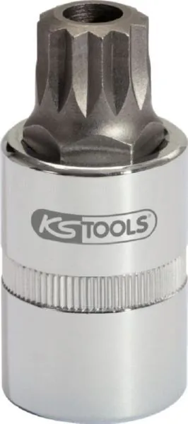 KS Tools 1/2 Zoll Bit-Stecknuss XZN mit Stirnlochbohrung M16 Gesamtlänge 110 mm
