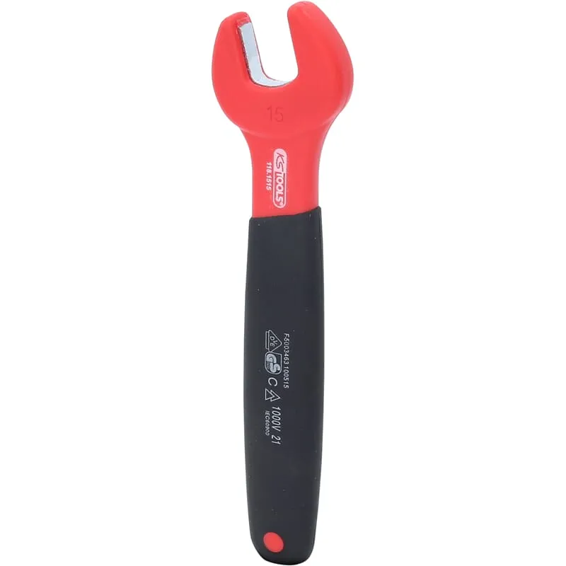 KS-Tools 118.1515 Isolierter Maulschlüssel, 15 mm