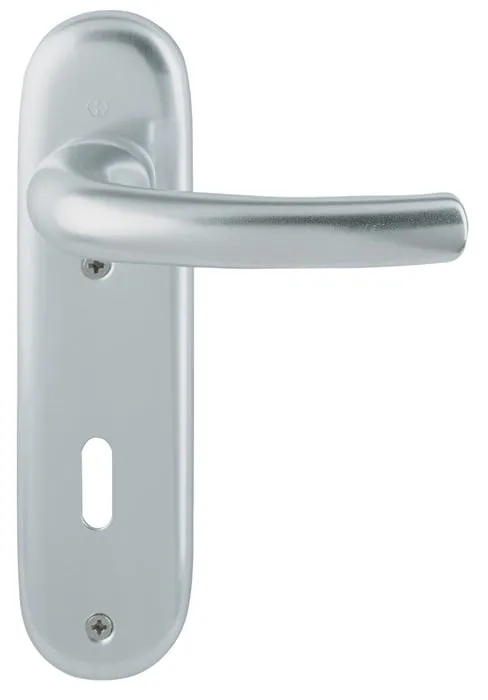 Kurzschildgarnitur Tôkyô 1710/273KP Alu.F1 OB rd Drückergrt.HOPPE