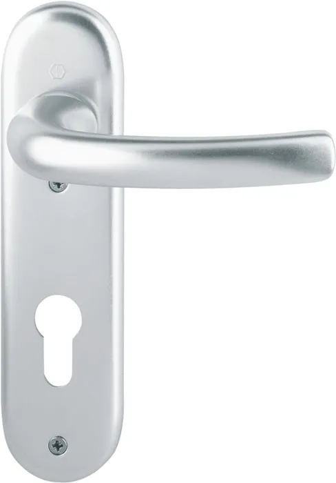 Kurzschildgarnitur Tôkyô 1710/273KP Alu.F1 PZ rd Drückergrt.HOPPE