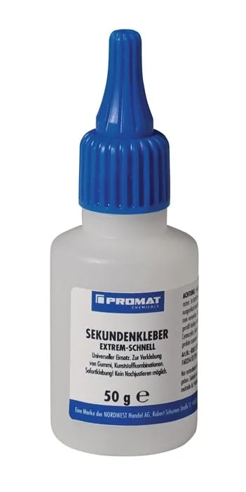 Sekundenkleber extrem schnell 50g farblos Flasche PROMAT CHEMICALS VE: 20St.