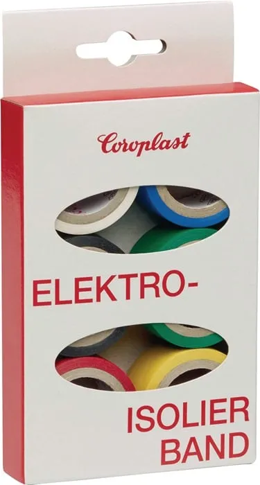 Elektroisolierband-Set 302 6-tlg.L.je 3,3m B.19mm Ktr.COROPLAST