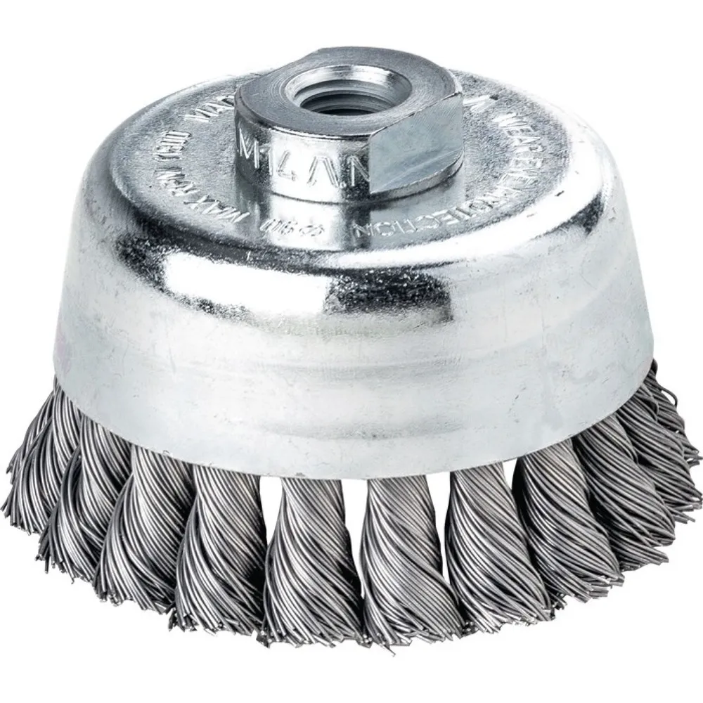 LESSMANN Topfbürste, Durchmesser 65 mm Gewinde Drahtstärke 0,5 mm, Stahl