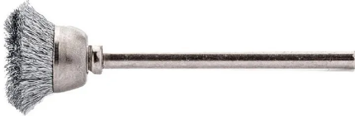 Lessmann Miniatur Topfbürste Edelstahl gewellt 15 x 0,1 mm