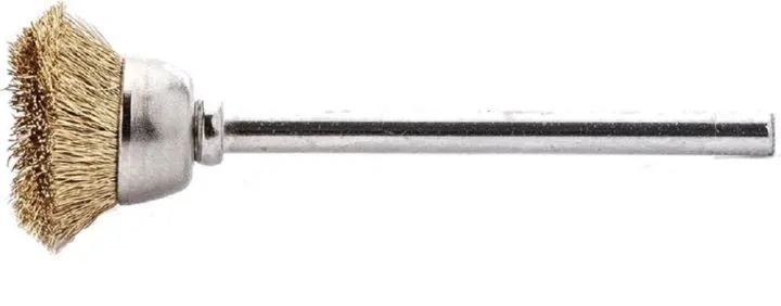 Lessmann Miniatur Topfbürste Messing gewelle 18 x 0,1 mm