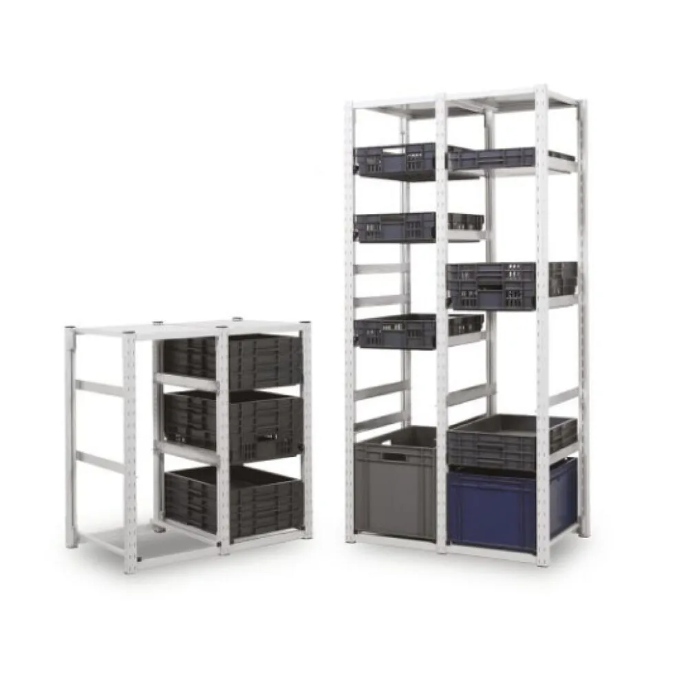 ManOrga Behälterregal für Euroboxen, GF, HxBxT 1.000 x 407 x 600 mm