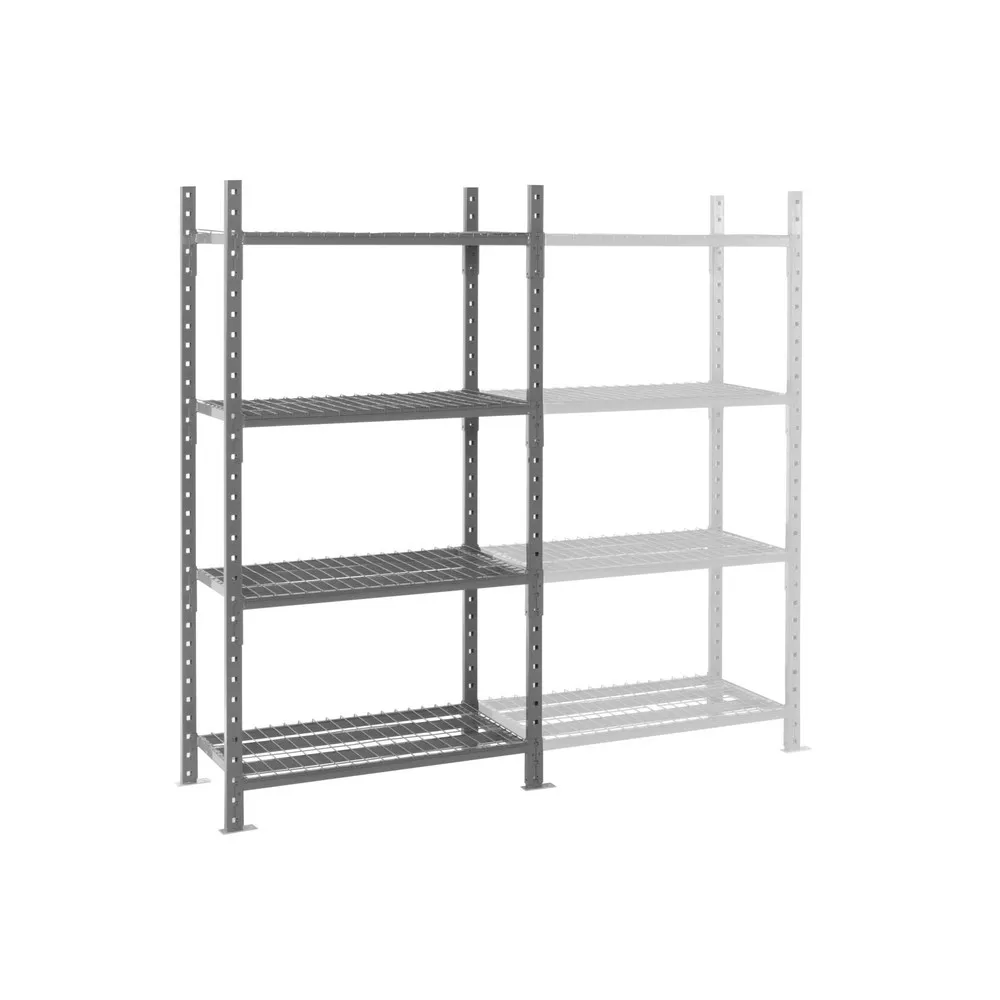 ManOrga Fachbodenregal graphitgrau mit Stahlrohr-Böden, Fachlast 460 kg, HxBxT 2.000 x 1.300 x 610 mm