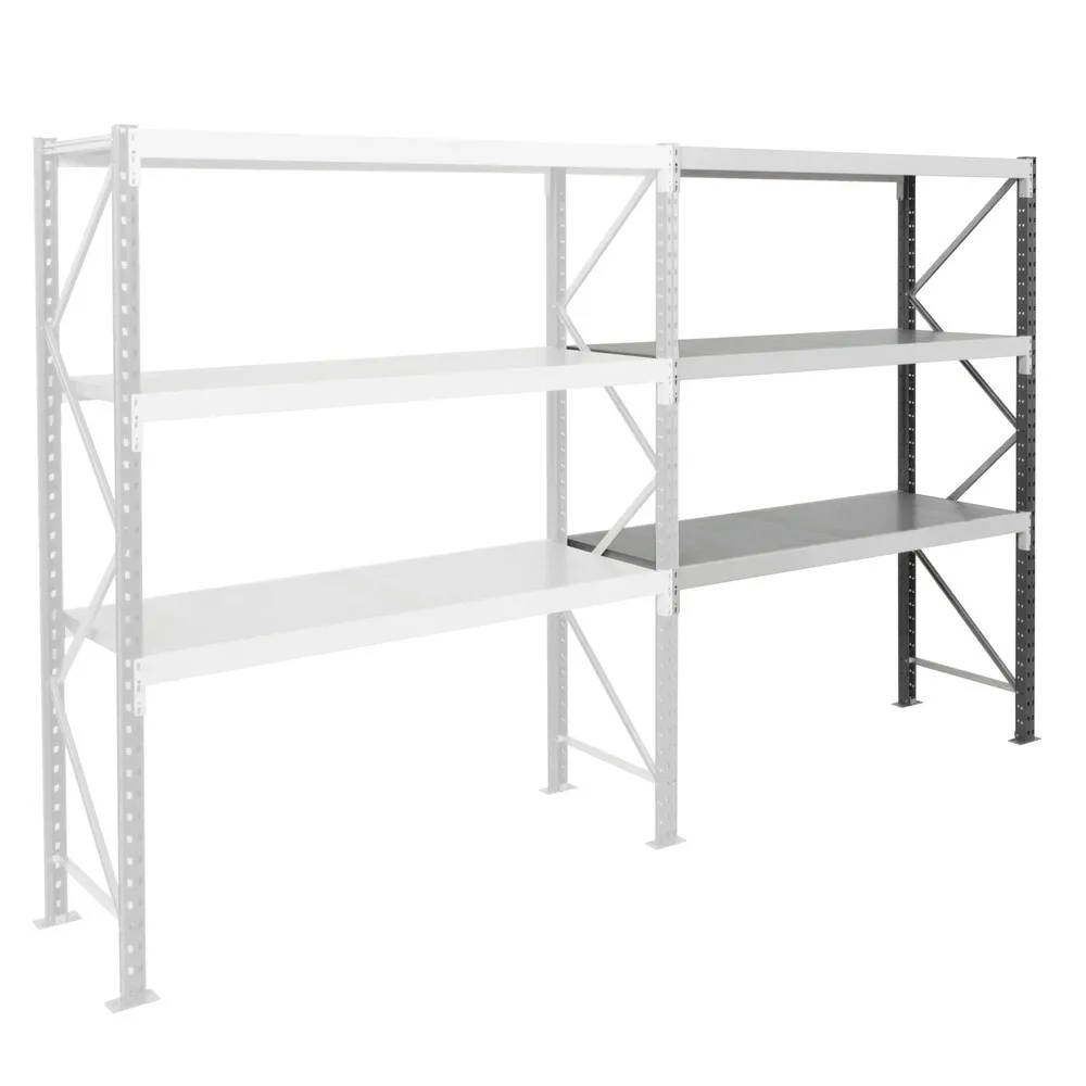 ManOrga Weitspannregal, mit Stahlpaneelen, AF, HxBxT 2.000 x 1.800 x 600 mm