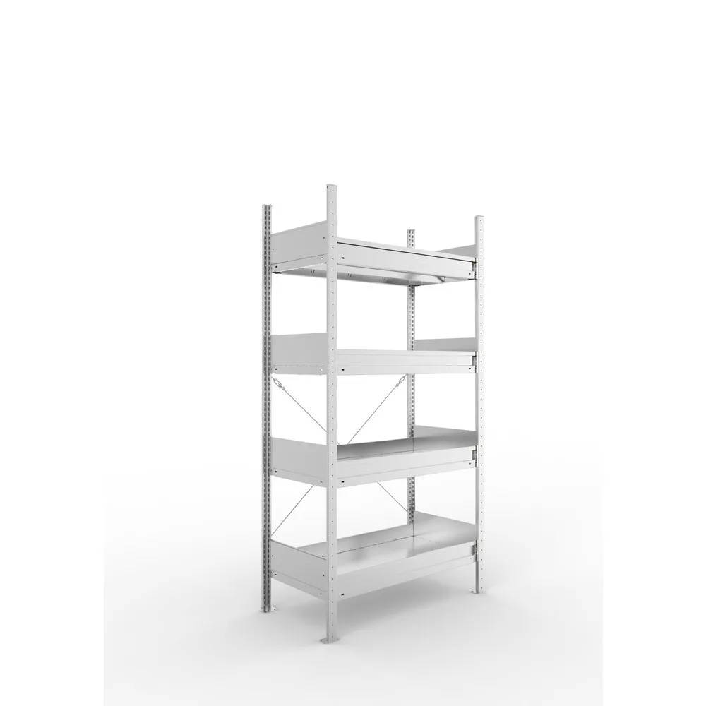 META Fachbodenregal verzinkt, Fachlast 330 kg, HxBxT 2.000 x 1.056 x 536 mm