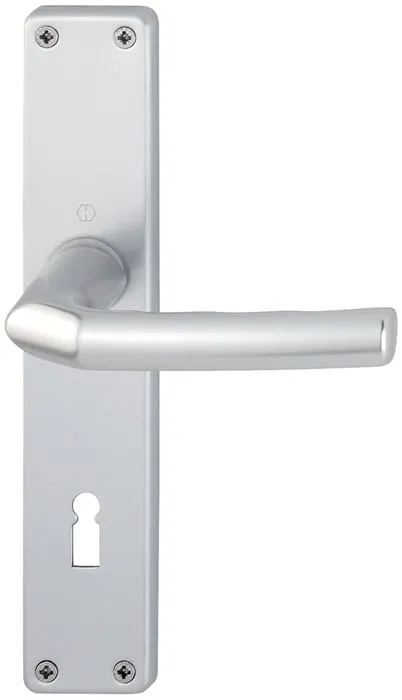 Langschildgarnitur Birm.1117/202SP Alu.F1 OB 72mm DIN L/R HOPPE