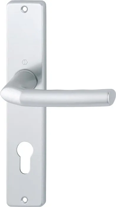 Langschildgarnitur Birm.1117/202SP Alu.F1 PZ 72mm DIN L/R HOPPE