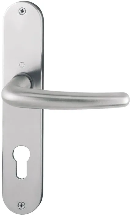 Langschildgarnitur Den.E1310Z/302 VA F69 PZ 72mm DIN L/R HOPPE