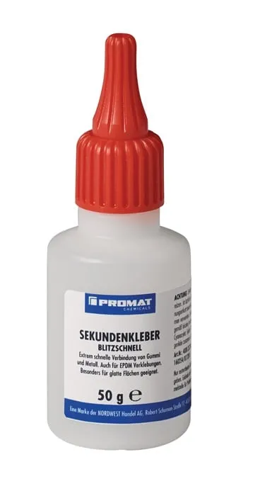Sekundenkleber blitzschnell 50g farblos Flasche PROMAT CHEMICALS VE: 20St.
