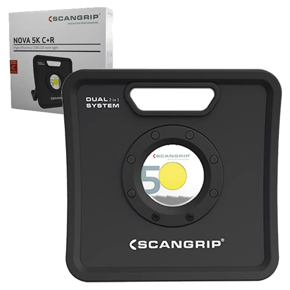 SCANGRIP 03.5443 NOVA 5K C+R COB LED Arbeitslicht Akku + Kabel dimmbar robust