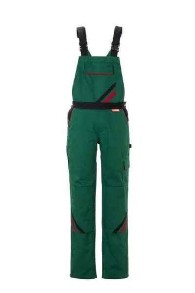 Planam Highline Damen Latzhose grün schwarz rot Größe 38