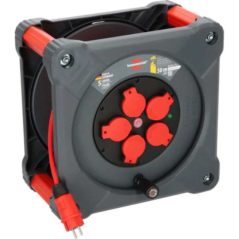 Professional Kabeltrommel mit Überrollschutz 50m H07BQ-F 3G1,5 9201500210 Brennenstuhl