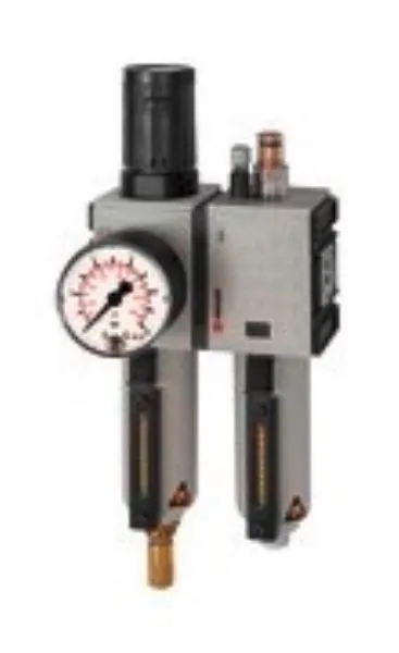 Riegler Wartungseinheit Futura 2 teilig mit Metallbehälter BG4 G3/4 0,5 bis 10 bar VA