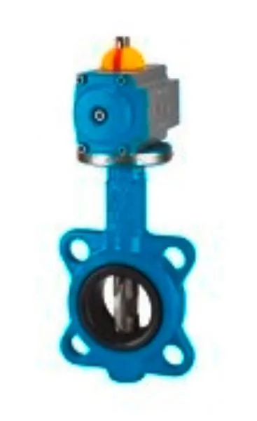 Riegler Zwischenflansch Absperrklappe pneumatischer Stellantrieb einfachwirkend DN125