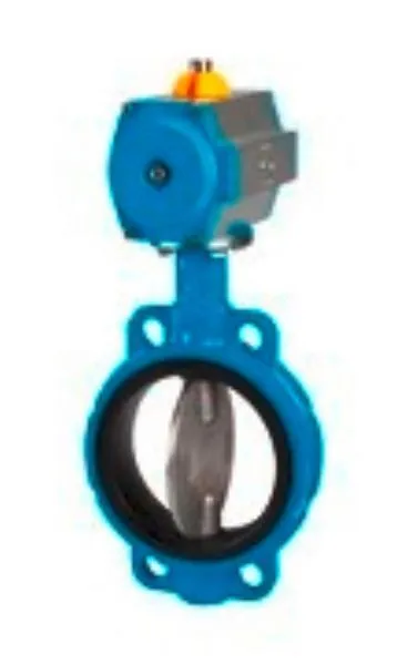 Riegler Zwischenflansch Absperrklappe pneumatischer Stellantrieb einfachwirkend DN150