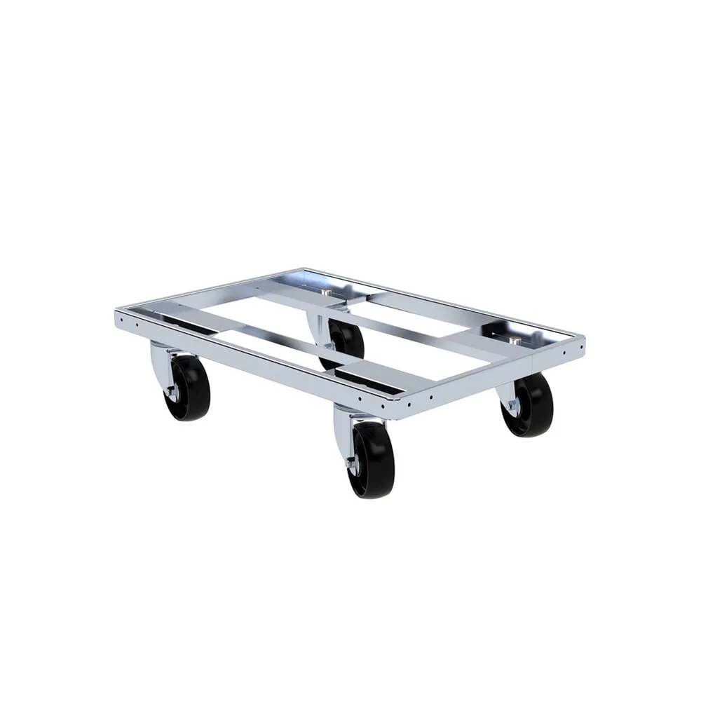rolldolly® Industrie-Transportroller für Euro-Stapelbehälter, Rahmenplattform, Tragkraft 250 kg, BxT 400 x 600 mm, ESD-Polyamid-Bereifung
