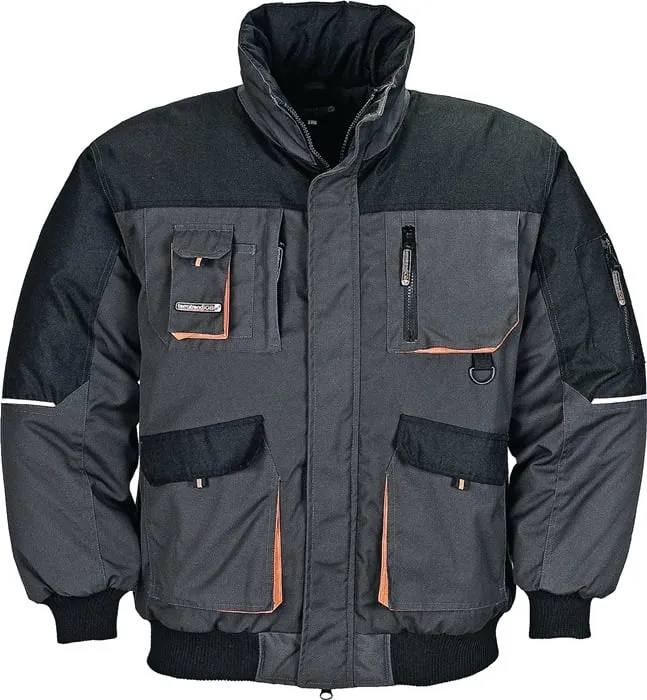Pilotenjacke Gr.XL dunkelgrau/schwarz/orange TERRATREND