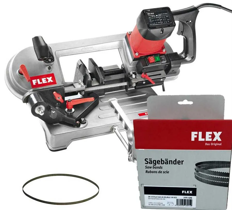 FLEX Metall Bandsäge SBG 4910 390.518 mit GRATIS 3x Sägebändern BiM extra AKTION
