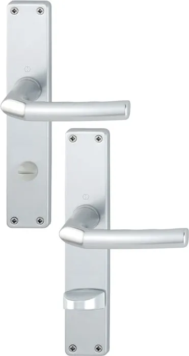 Langschildgarnitur Birm.1117/202SP Alu.F1 SK/OL 78mm DIN L/R HOPPE