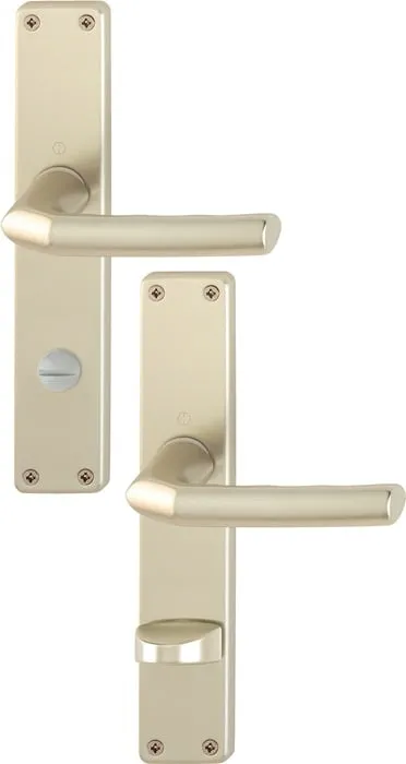 Langschildgarnitur Birm.1117/202SP Alu.F2 SK/OL 78mm DIN L/R HOPPE