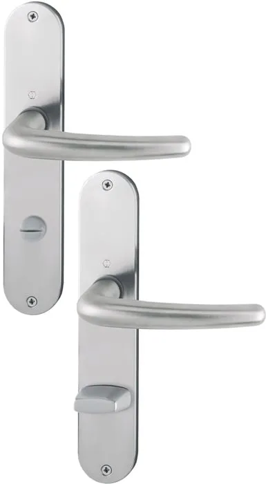 Langschildgarnitur Den.E1310Z/302 VA F69 SK/OL 78mm DIN L/R HOPPE