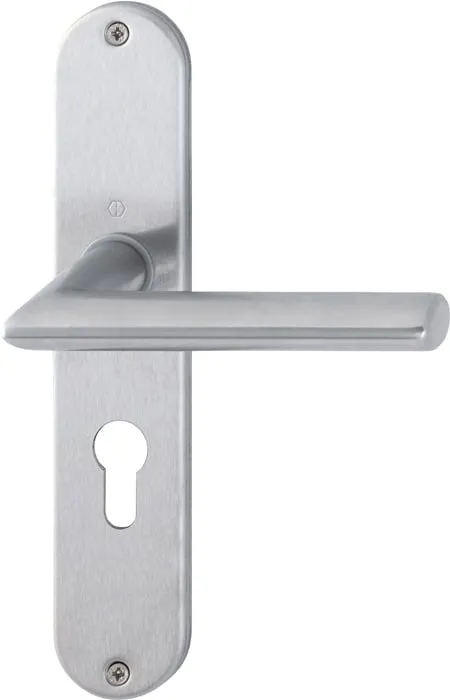 Langschildgarnitur Stock.E1140Z/302 VA F69 PZ 72mm DIN L/R HOPPE