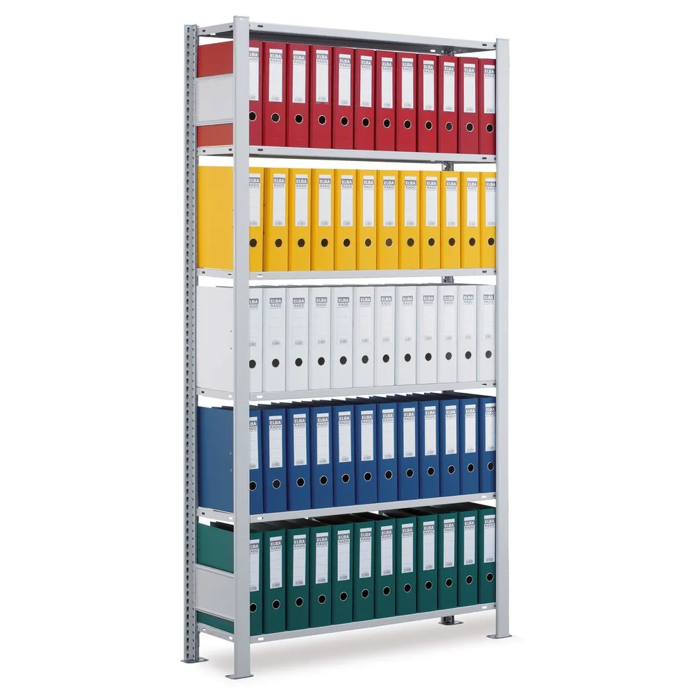 SCHULTE Aktenregal GF, einseitig, FL 85 kg, HxBxT 2.500 x 750 x 300 mm