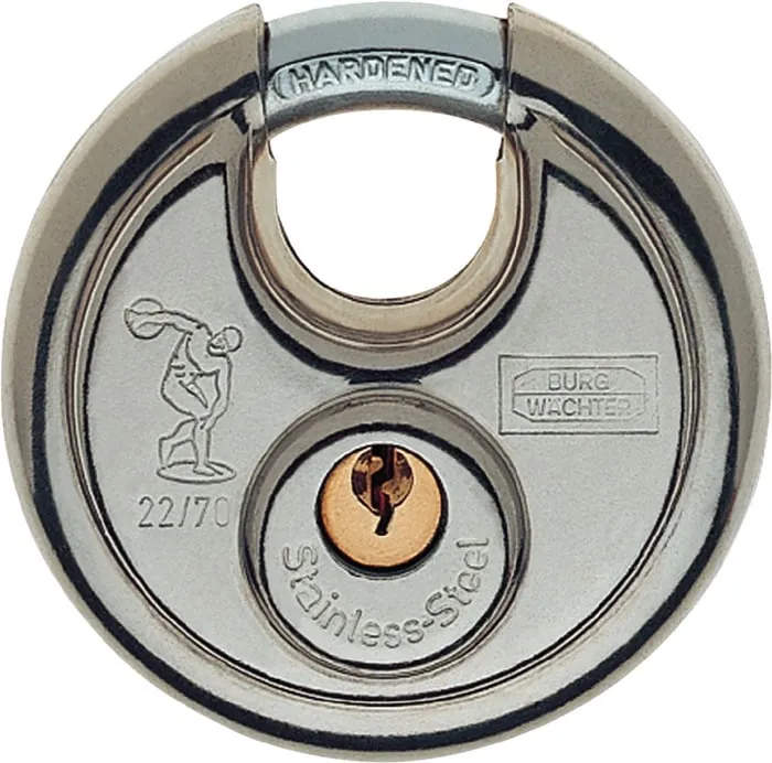 Zylindervorhangschloss 22 70 Schlosskörper-B.70mm VA versch.-schl.BURG-WÄCHTER
