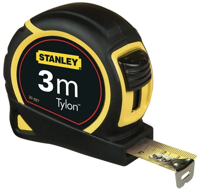 Taschenrollbandmaß Tylon™ L.8m B.25mm mm/cm EG II Ku.Gürtelclip SB STANLEY