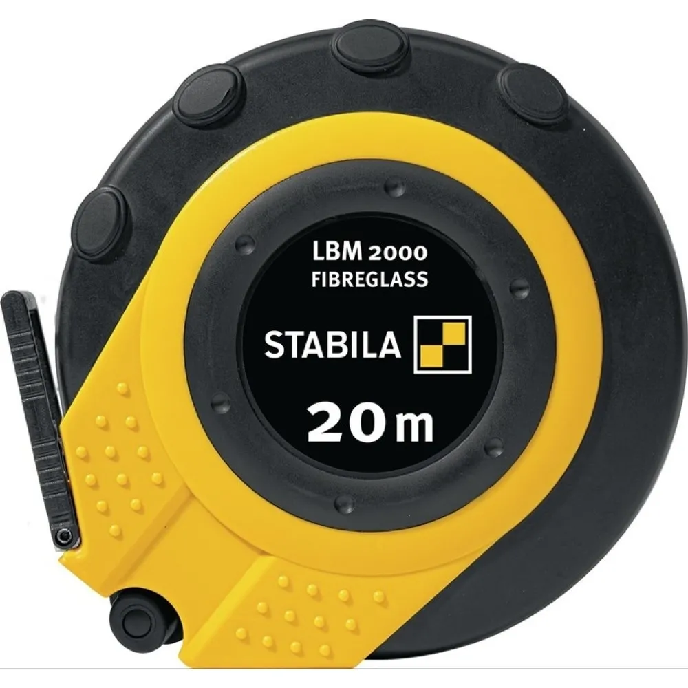 Stabila Kapselbandmaß LBM 2000 FIBREGLASS, Länge 20 m Bandbreite 13 mm, cm EG III Glasfaserband